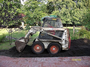 Radlader bei der Arbeit